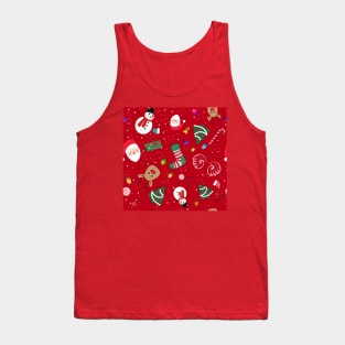 Happy new year theme pattern red Tank Top